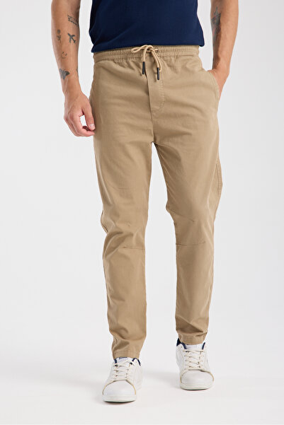 hateko Raus Denim Waist Drawstring Chino Jogger Pants