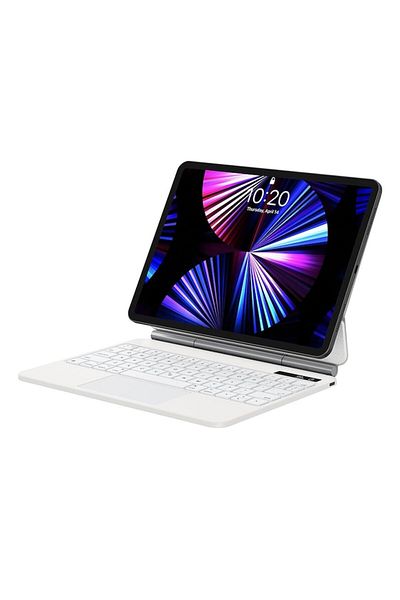 Petite Tuds Protective Case for iPad Air 4/5/Pro 11 - Baseus Magnetic Keyboard Case, Pearl White