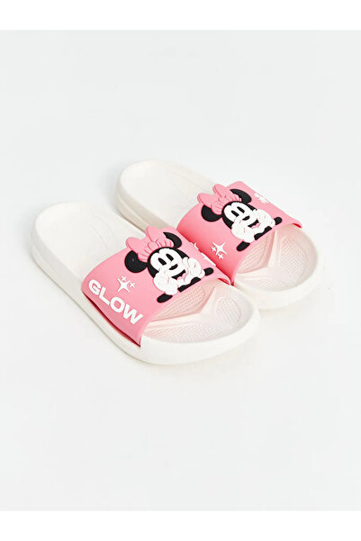 LC Waikiki LCW STEPS Bela Minnie Mouse Štampano Devojčica Papuče