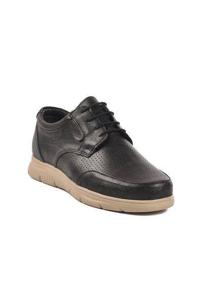 AYAKMOD Genuine Leather Men's Black Casual Shoes Ayakmod D2302