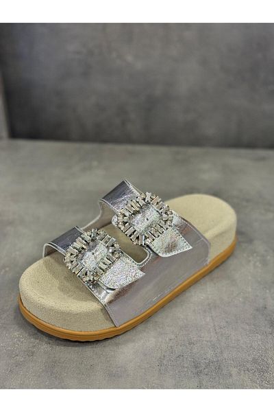 Zeyn Slippers Hand Made Genuine Leather Natural Stone Look