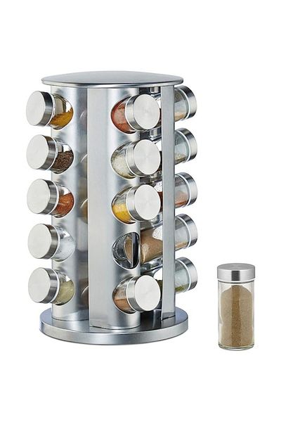 Bohmann Spice Rack, Bohmann, 20 pieces, Stainless Steel, Silver