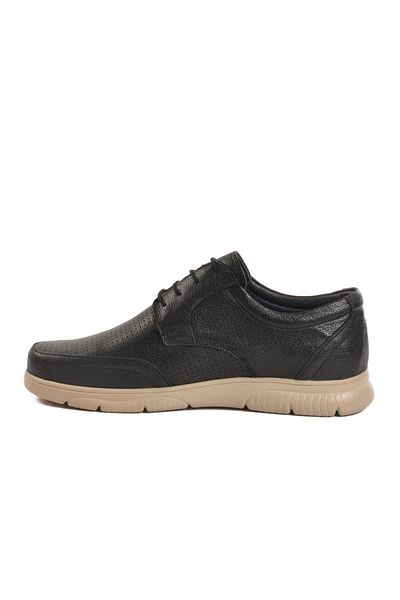 AYAKMOD Genuine Leather Men's Black Casual Shoes Ayakmod D2302