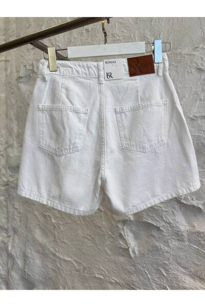 Rute butik Düğme detaylı denim şort etek