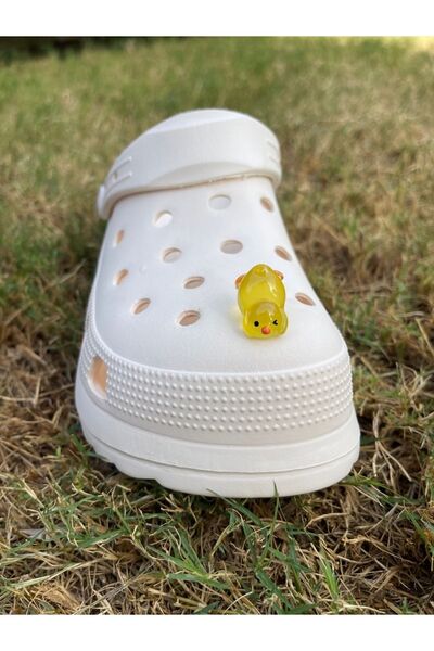 Crocs Karanlıkta Parlayan Tatlı Ördek Üç Boyutlu Terlik Süsü/Ördekli 3D Jibbtiz/3 Boyutlu Crocs Charm