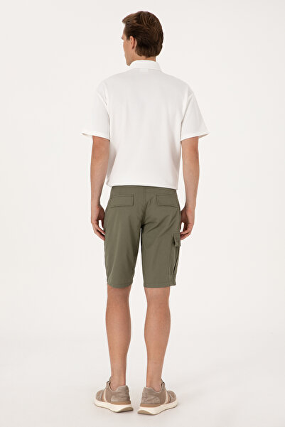 U.S. Polo Assn. Erkek Koyu Haki Dokuma Şort 50300418-VR111