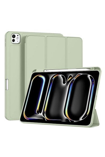 Petite Tuds Husă de protecție pentru iPad Pro 11 2024, Tuds Colors, Flex Trifold, S21, TPU, Matcha Green Forest