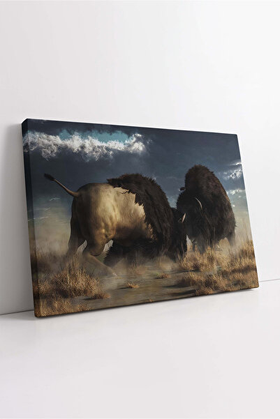 KOSS Dijital Pictură pe pânză cu bizon, pictură cu bizon, pânză cu viață natu...