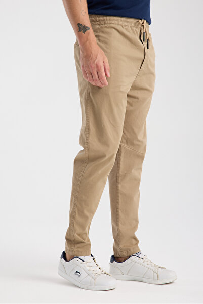 hateko Raus Denim Waist Drawstring Chino Jogger Pants