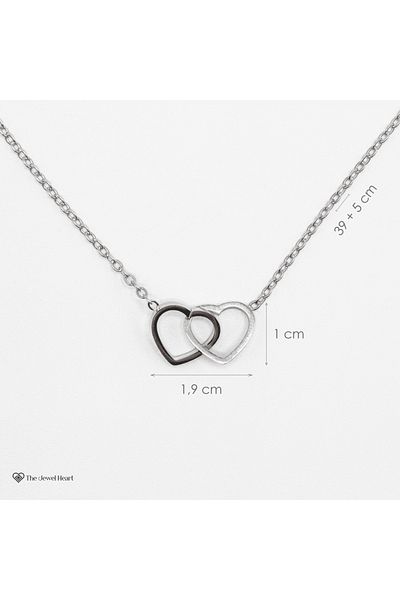 The Jewel Heart Soulmate Spark, Soulful Gift for Mom, Intertwined Hearts in a Sparkling Design