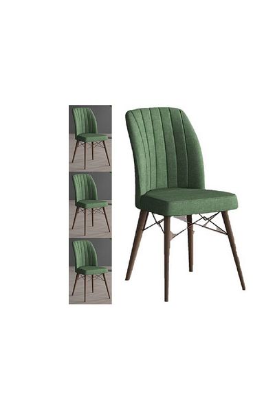 Casafun Set 4 style scaune Cafe-Fun, productie pentru cafenea, restaurant, terase, cadru metal picioare lemn