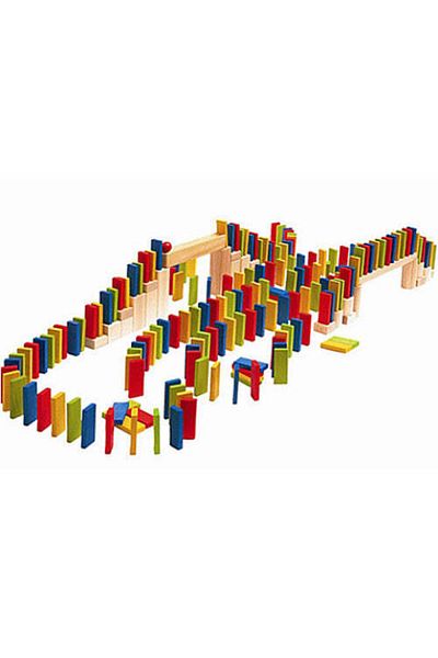 MULTI Colorful Multi Domino wooden board game with 50 pieces