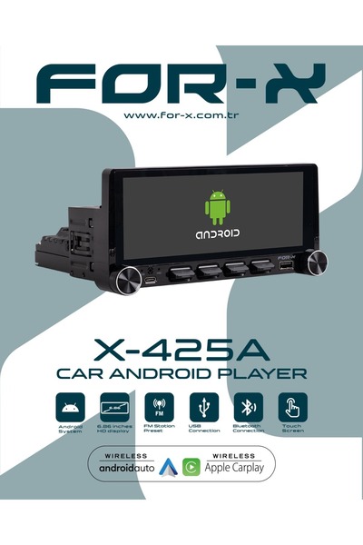 For-X X-425A TEK DİN ANDROİD MULTİMEDYA HER ARAÇ UYUMLU 2/32 CARPLAY