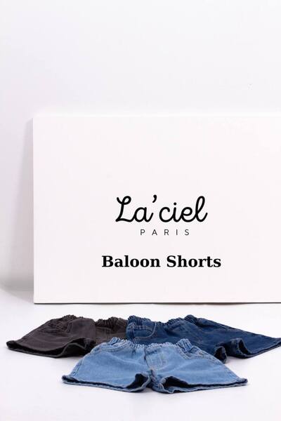 ZRA Vanilla Avenue Navy Blue Kids Baloon Denim Jeans Unisex Denim Shorts