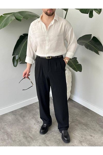 MODA Modal White Oversize Shirt