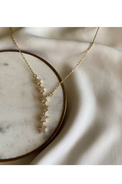 gaila design Steel Gold Yellow Color Star Road Y Necklace