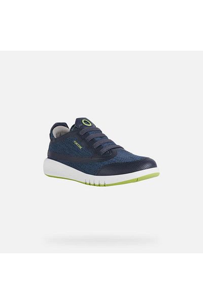 Geox Children's sneakers made of natural navy leather