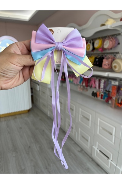 pempem bandana kız çocuk sallantılı renkli fiyonk Klips toka