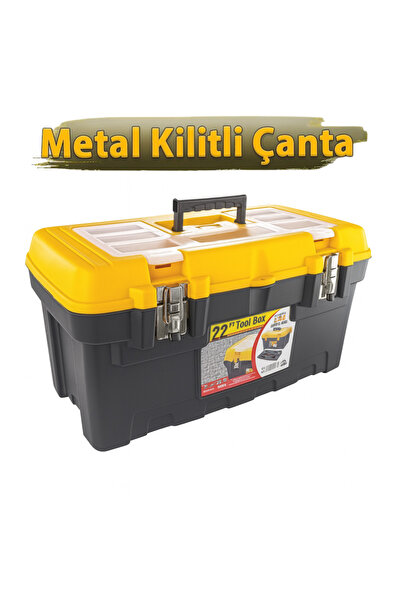 ASRIN Süper Bag Metal Kilitli Takım Tamir Alet Çantası Metal Açma Kapatmalı 22''