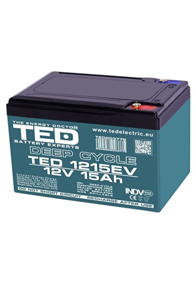 TED Electric Baterie Reincarcabila M5 12V GEL VRLA 15Ah, Dimensiuni 151x98x95...