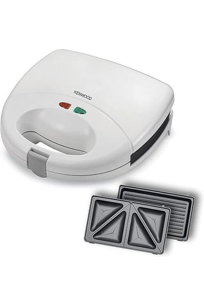 Kenwood Sandwich Maker, 2 in 1, Grill, 750W, 2 Multi functional Plates, Non Stick, SMP01.A0WH, White