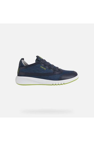 Geox Children's sneakers made of natural navy leather