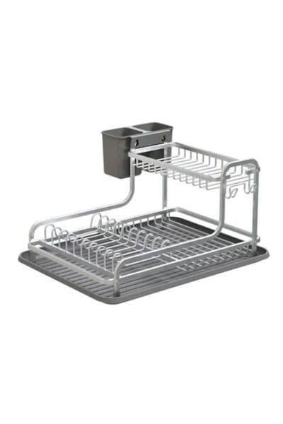 FOXMAG24 Ράφι στεγνώματος πιάτων, με αφαιρούμενη θήκη για μαχαιροπίρουνα, δίσ...