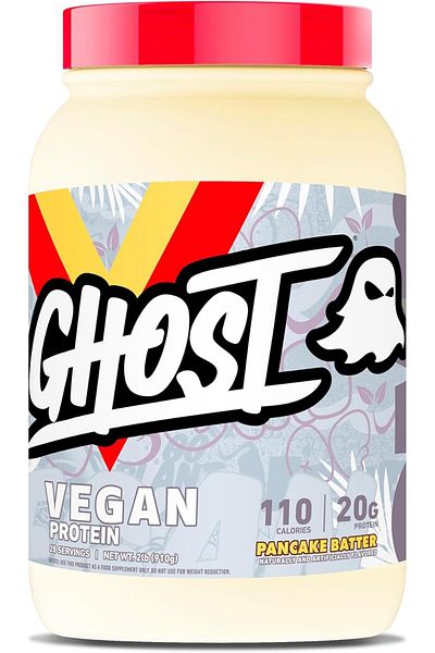 Ghost Vegan Protein, 20g Protein, Pancake Batter, 2 Lbs, 28 Servings