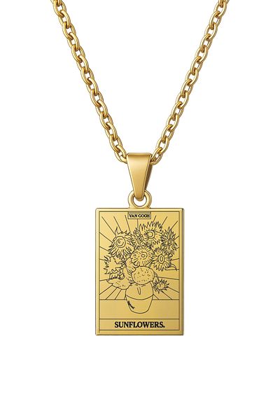 ArtinArt Son of Man - René Magritte Tarot Card |   316L Steel Necklace