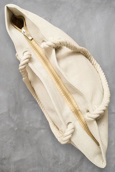 BEKZ Beach Tote Bag, model Sun faces 9, 40x51 cm, Cream, BEKZ®