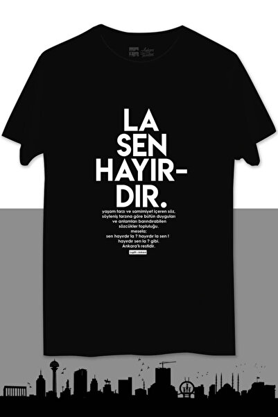Ankara Tişörtleri %100 Pamuklu Kısa Kollu Oversize T-shirt - La Sen Hayırdır ...