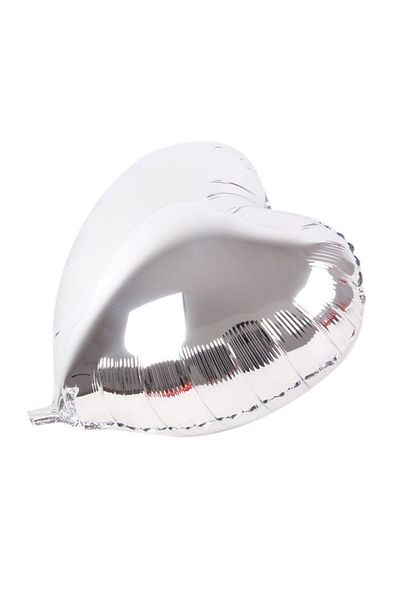 MBB ETİCARET Heart Balloon Foil Silver 45 cm 18 inch