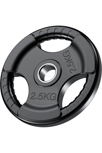 Delta Power DeltaPower 2-Inch Rubber Olympic Grip Weight Plates for Strength Training, Weightlifting, 2.5kg