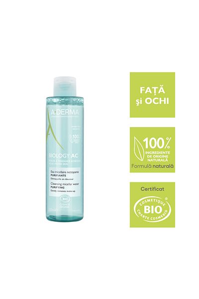 A-DERMA Apă micelară purificatoare Biology AC A-Derma, 200 ml