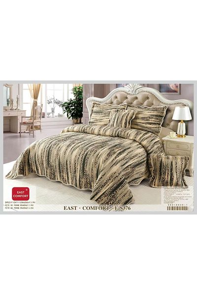 FIONNA.RO 5 Piece Duvet Set - Animal Print Stripes