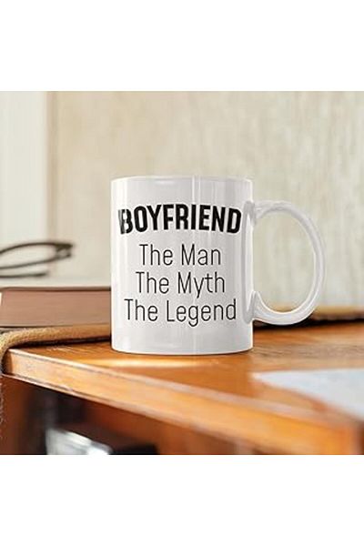 NETWORK ART Print Dore Boyfriend Cup, Coffee Cup for Boyfriend, English Lover Gift