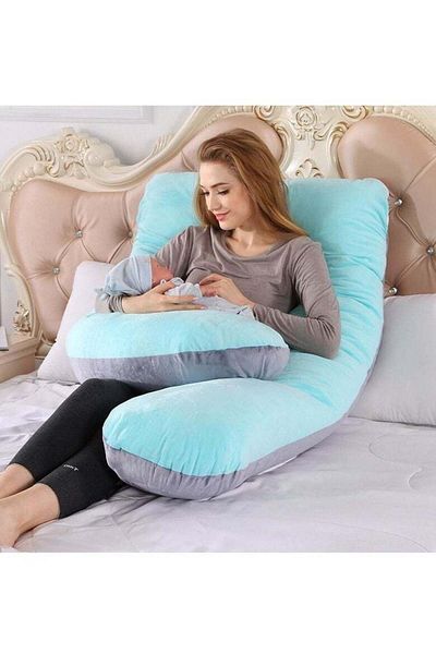 molody U-shaped pillow for pregnant and breastfeeding women with removable velvet cover