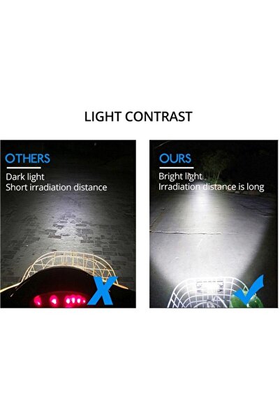 BTL OTOMOTİV Motosiklet 12V 6500K 8 Led'ler Çift Yardımcı Sisli In Fark Lamba Süper Parlak