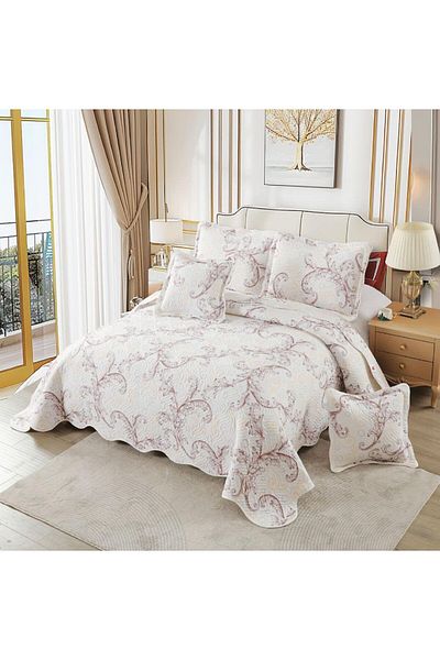 FIONNA.RO 5 Piece Duvet Cover Set - Royal Cream