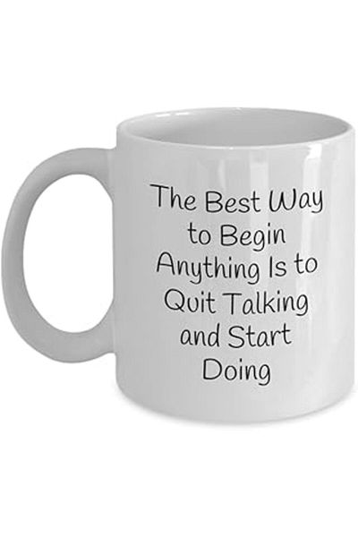 NETWORK ART Print Dore Leave the Talking and Start Making Coffee Mug,Creative Quote Coffee Mug,English K