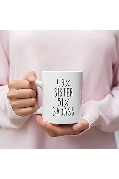 NETWORK ART Print Dore Funny Sister Mug, English Sister Mug, Sister Coffee Mug, Sister Gift