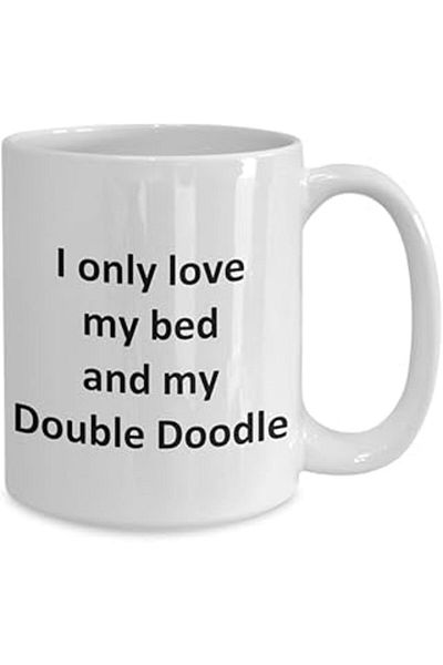 NETWORK ART Print Dore Funny Double Doodle Mug - Double Doodle Dog Coffee Cup - English Coffee Mug Bard