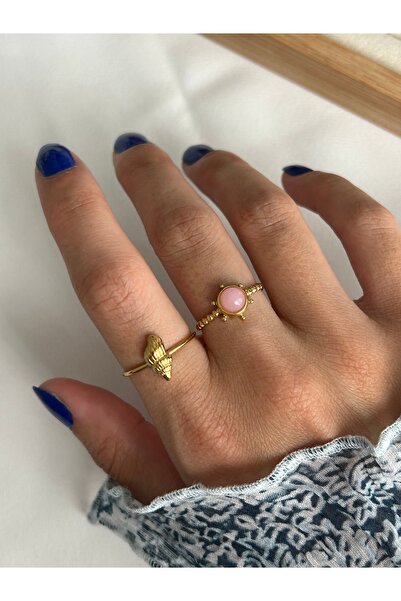 ringbox Steel Tarnish-Free Seashell Ring