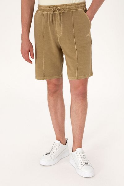 U.S. Polo Assn. شورت كاكي محبوك للرجال 50306976-VR027