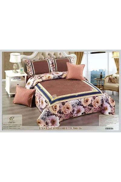 FIONNA.RO 5 Piece Velvet Duvet Cover Set - Versilia Roses