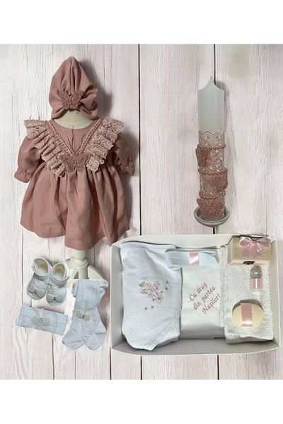 Botez cu Alina Complete baptism set for baby girl Ivana – powder