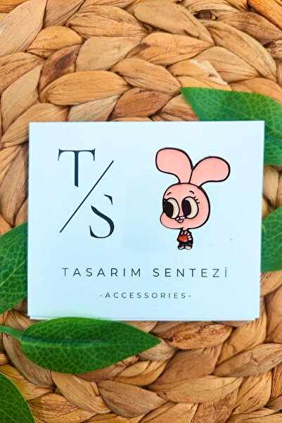Tasarım Sentezi Rozet Metal Broş Anais Watterson Gumball Figür Yaka Okul Çant...