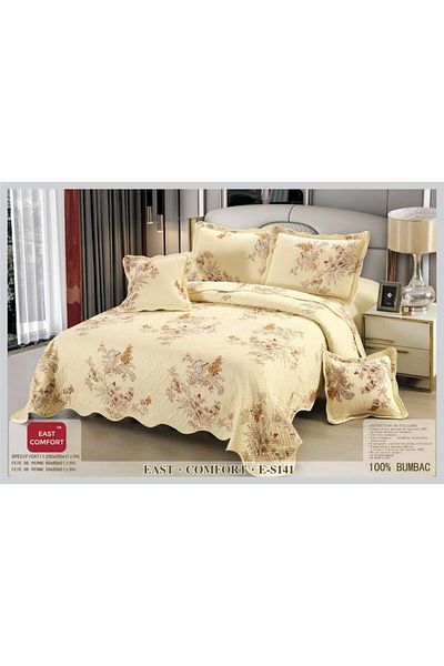 FIONNA.RO 5 Piece Duvet Cover Set - Cream Floral