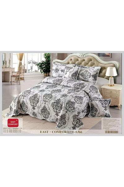FIONNA.RO 5 Piece Duvet Cover Set - Royal White With Black
