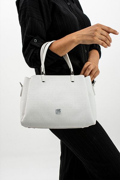 Just Polo Women's Embossed Printed Vegan Cross Shoulder and Hand Bag